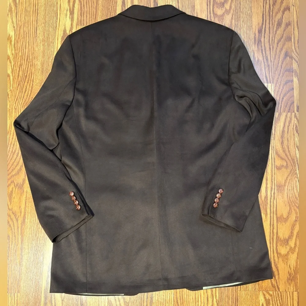 Ralph Lauren‎ Chocolate Men's 2 Button Microfiber Blazer 46T Preppy Dapper